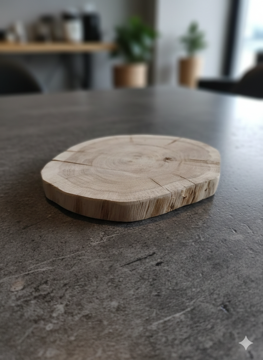 Dębowa podstawka domowej roboty