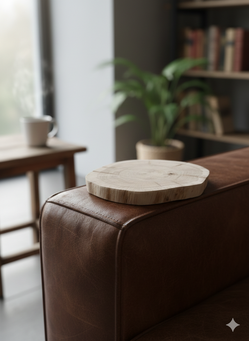 Dębowa podstawka domowej roboty